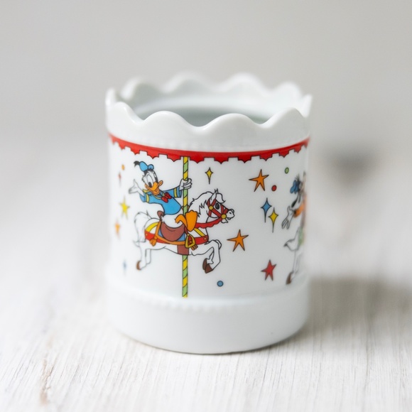 Disneyland Disney World planter cup carousel Mickey Minnie Donald Goofy vintage - Picture 3 of 6